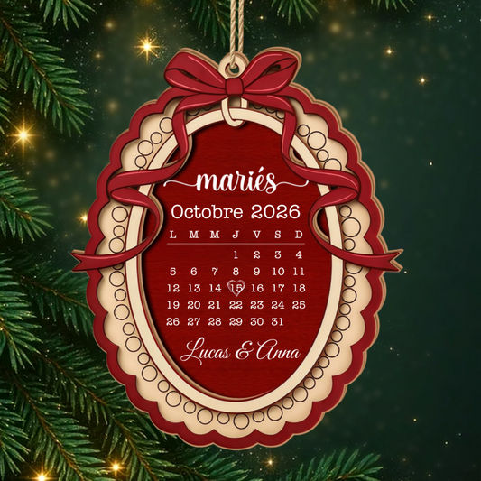CalendrierDeMariage CadeauPersonnalise_OrnementEnBoisA2CouchesPourCouples1