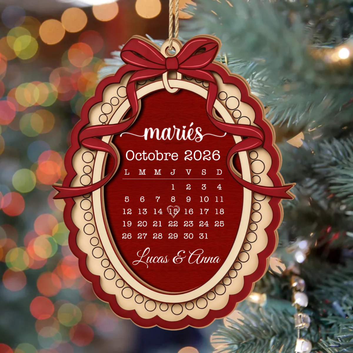CalendrierDeMariage CadeauPersonnalise_OrnementEnBoisA2CouchesPourCouples3