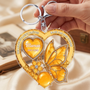 CoeurPapillonCommemoratif_CadeauPersonnalisePorte clesenAcryliquepourlaFamille_3