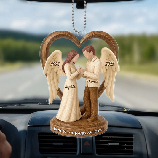 CoupleAvecDesAilesD_AngeCommemoratif_CadeauPersonnaliseOrnementASuspendrePourLesEtresChers