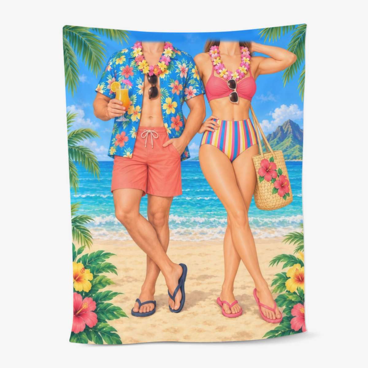 Couple_Roi_Et_Reine_Cadeau_Personnalise_ _Couverture_Personnalisee_Pour_Couples2