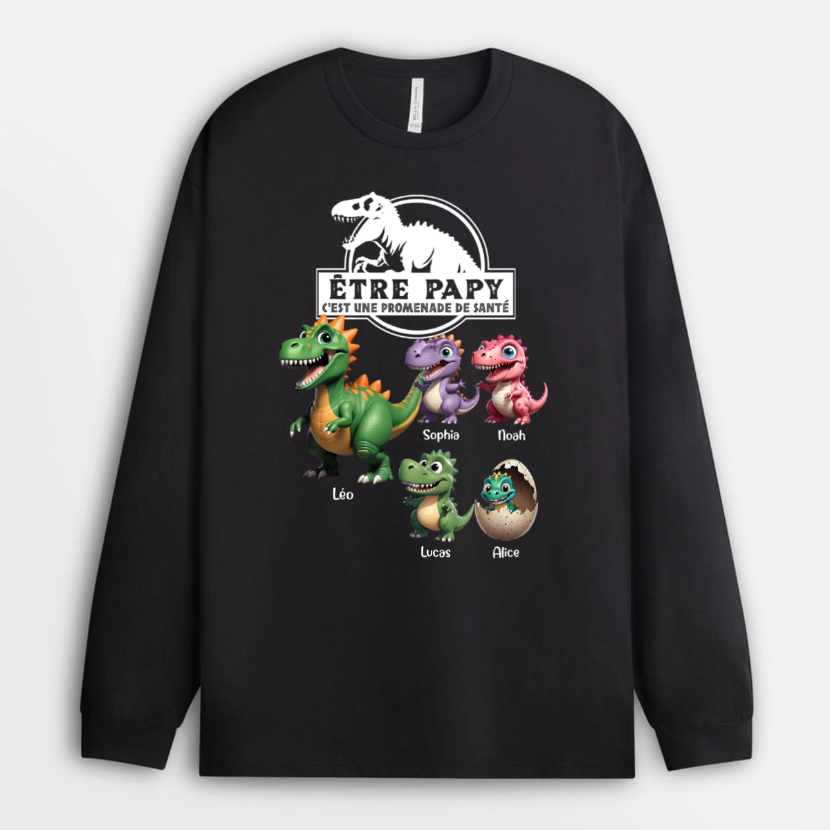 EtrePapa_C_estUnePromenadeDeSante Papousaurus CadeauPersonnaliseT shirtPourPapa_2