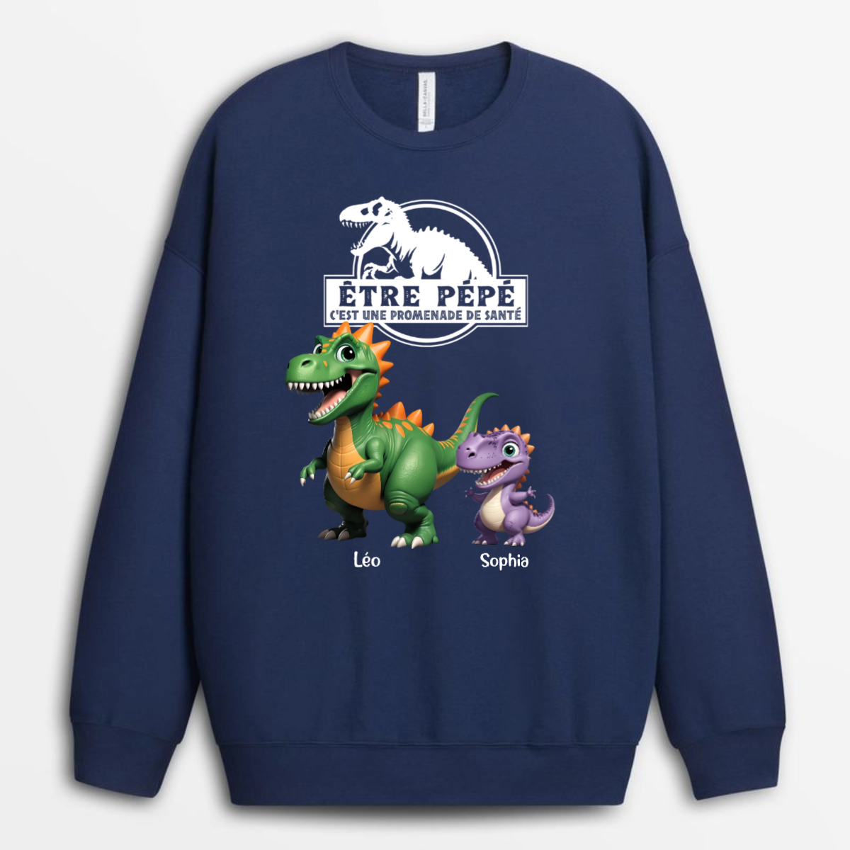 EtrePapa_C_estUnePromenadeDeSante Papousaurus CadeauPersonnaliseT shirtPourPapa_3