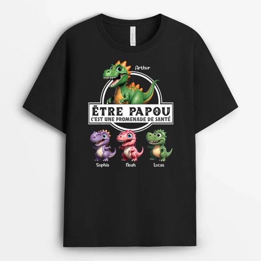 EtrePapou_C_estUnePromenadeDeSante Papousaurus CadeauPersonnaliseT shirtPourPapou_4_b550e7e6 115c 4ba2 baad 4425722355b2