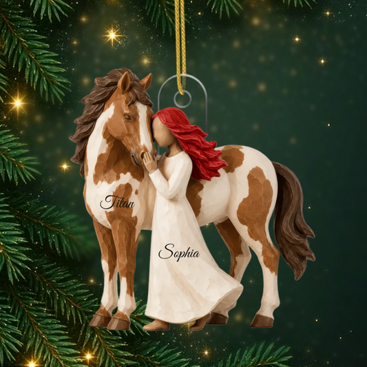 FilleAvecSonCheval_CadeauPersonnaliseOrnementEnAcryliquePourPassionnesD_Equitation_2