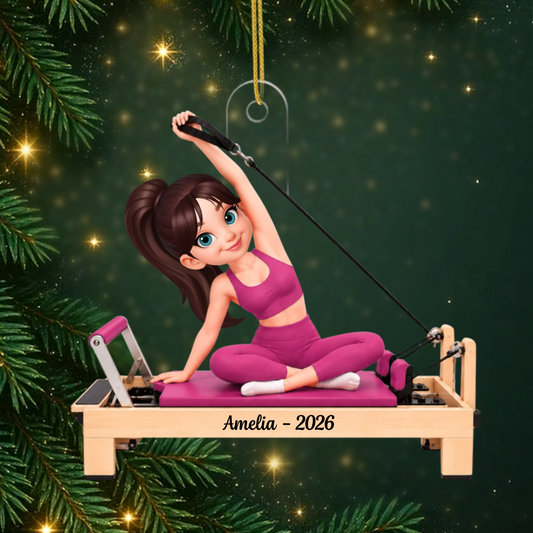 Fille_Pilates_Avec_Pr_nom_ _Cadeau_Personnalis_Ornement_Acrylique_Pour_Les_Passionn_es_De_Pilates 2