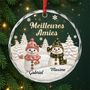 FreresEtSoeursBonhommesDeNeige CadeauPersonnalise_OrnementRondEnVerrePourFamilles7