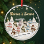 FreresEtSoeursBonhommesDeNeige CadeauPersonnalise_OrnementRondEnVerrePourFamilles9