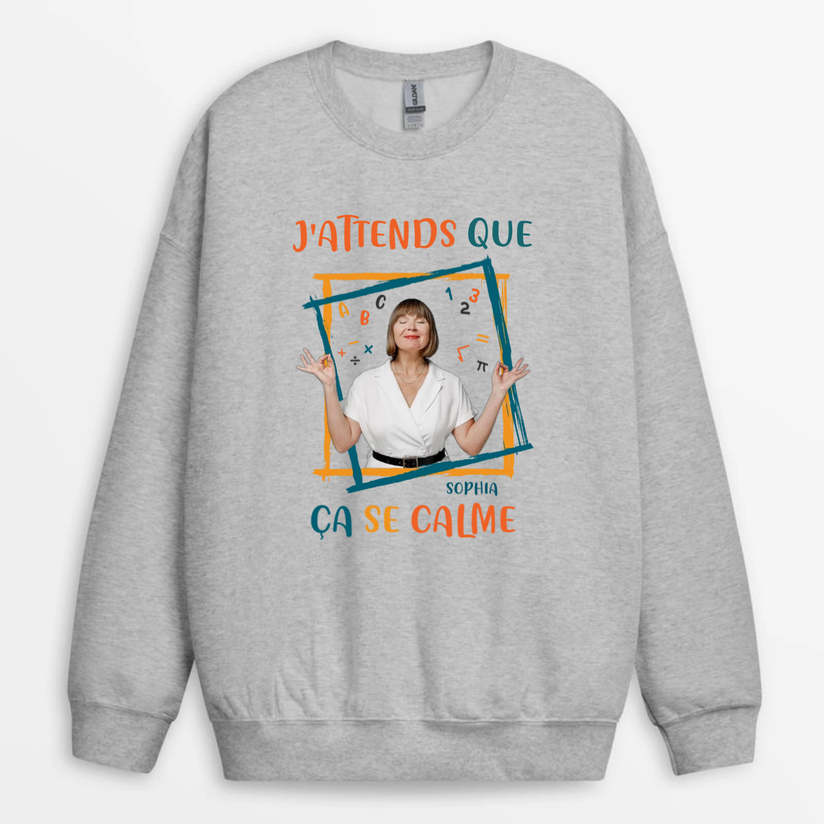 J_Attends_Que_Ca_Se_Calme_Photo_Personnalisee_Cadeau_Personnalise_T Shirt_Pour_Enseignants_4