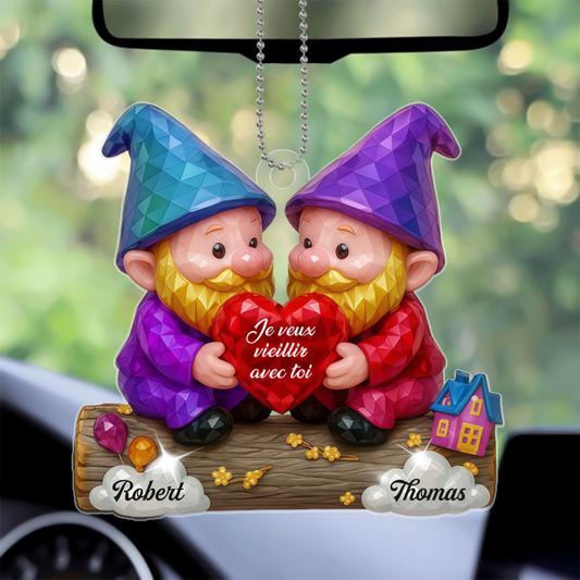 Jeveuxvieilliravectoi FigurinesNainsavecCoeur_CadeauPersonnaliseOrnementEnAcryliquePourCouple_2