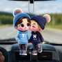 JoliCoupleCartoonEnPromenadePersonnalise_CadeauPersonnaliseOrnementASuspendrePourCouples_3