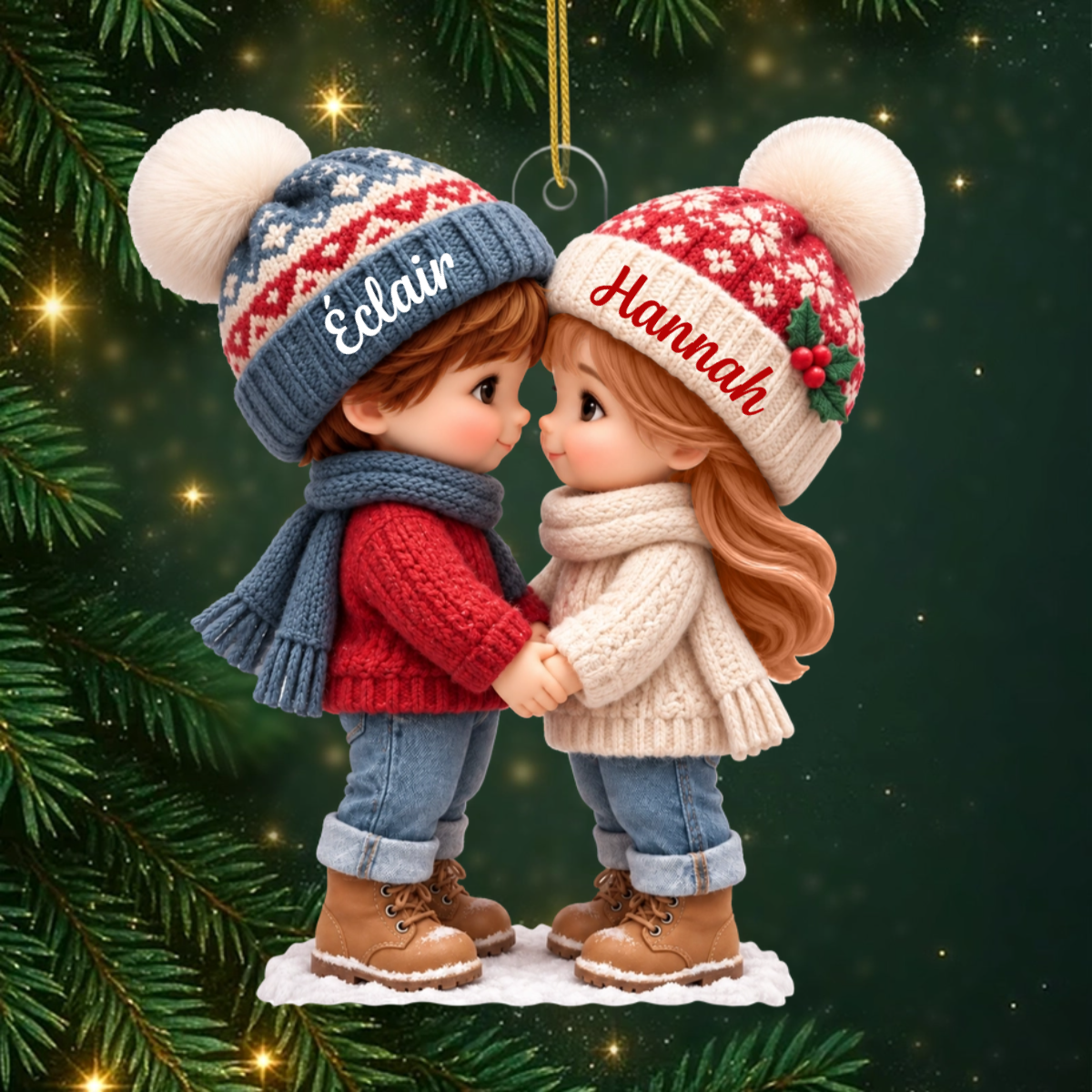 Joli_Couple_Cartoon_Cadeau_Personnalise_ _Ornement_En_Acrylique_Pour_Couples