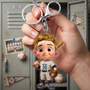 JoueurDeBaseballPersonnalise_CadeauPersonnalisePorte ClesEnAcryliquePourJoueursDeBaseball