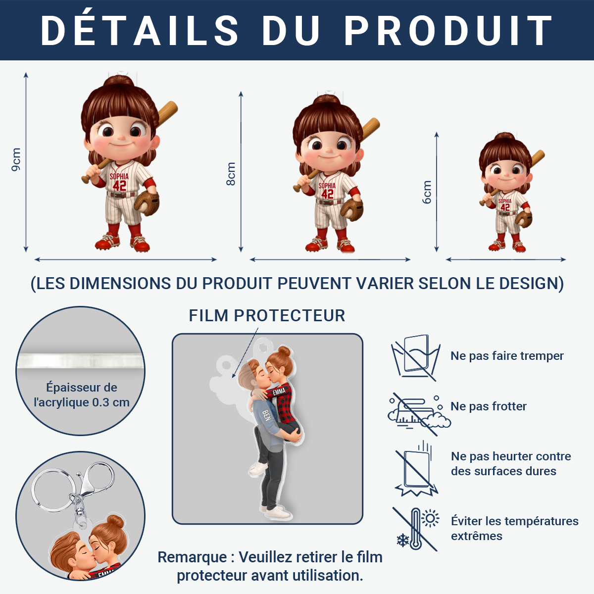 JoueurDeBaseballPersonnalise_CadeauPersonnalisePorte ClesEnAcryliquePourJoueursDeBaseball_4