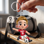 JoueurDeFootballPersonnalise_CadeauPersonnalisePorte ClesEnAcryliquePourJoueurDeFootball