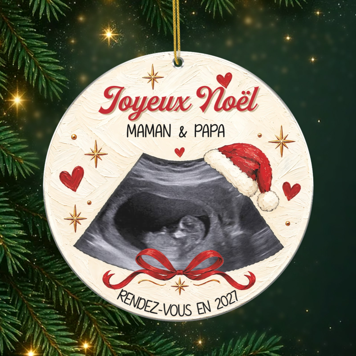 Joyeux_Noel_Cadeau_Personnalise_ _Ornement_En_Acrylique_Avec_Photo_D_Echographie_Pour_Futurs_Parents