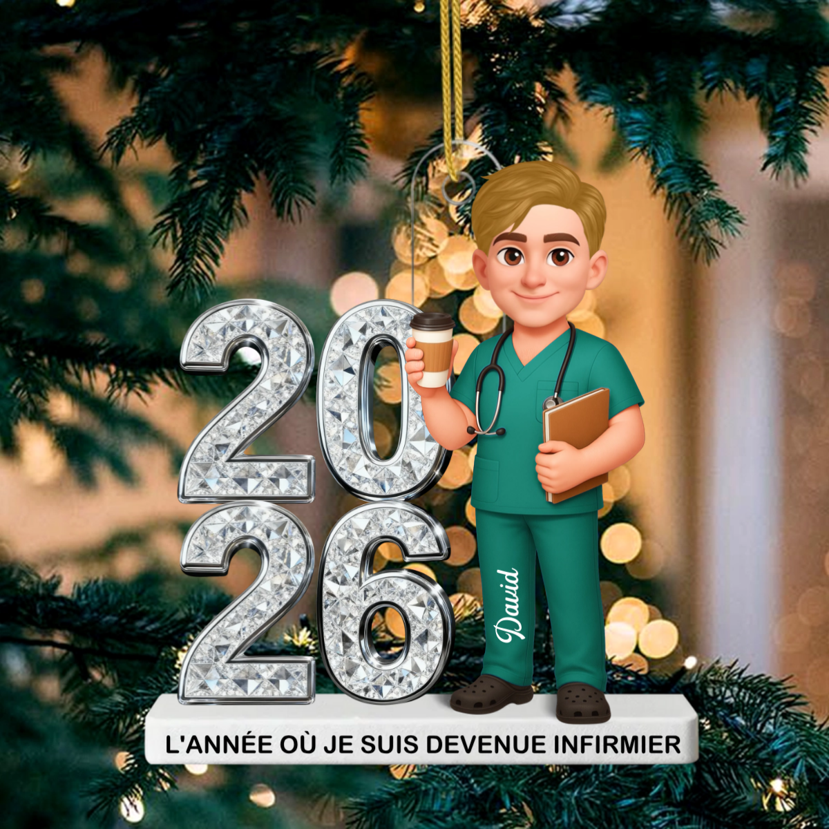 L_AnneeOuJeSuisDevenueInfirmiere_CadeauPersonnaliseOrnementEnAcryliquePourInfirmieres_Diplomees_2