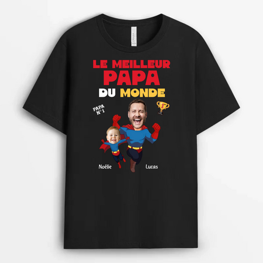 LeMeilleurPapaDuMondeAvecPhoto CadeauPersonnaliseT ShirtPourPapa_1