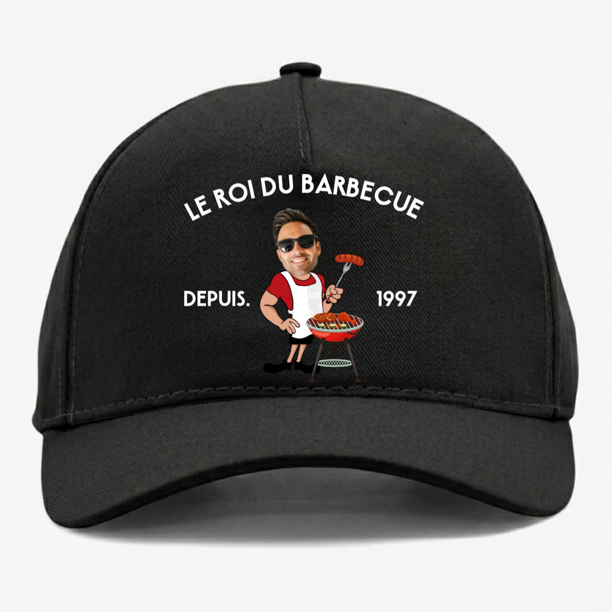 Le_Roi_Du_Barbecue_Avec_Photo_ _Cadeau_Personnalise_Casquette_Pour_Papa_Et_Grand Pere
