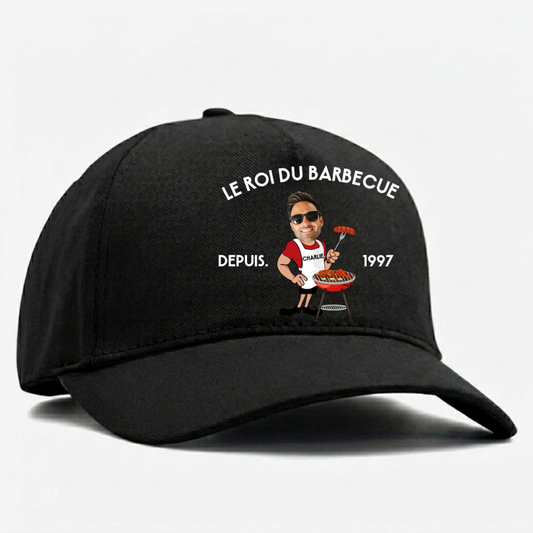 Le_Roi_Du_Barbecue_Avec_Photo_ _Cadeau_Personnalise_Casquette_Pour_Papa_Et_Grand Pere_7