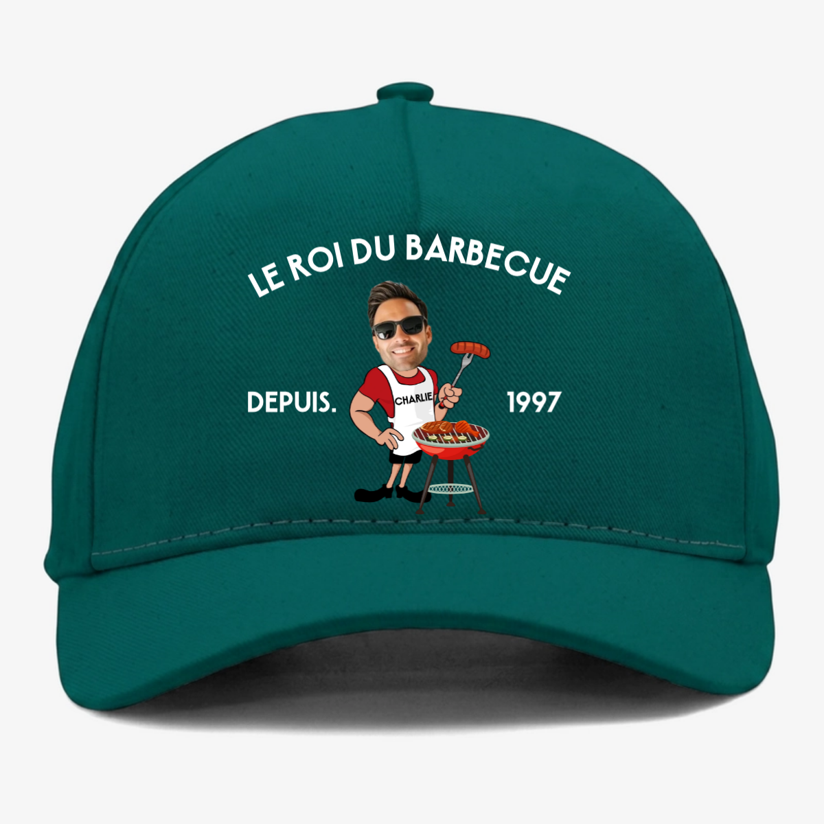Le_Roi_Du_Barbecue_Avec_Photo_ _Cadeau_Personnalise_Casquette_Pour_Papa_Et_Grand Pere_9