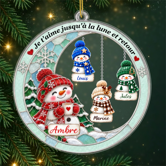 MamieBonhommeDeNeige CadeauPersonnalise_OrnementDeNoelEnAcryliquePourGrands Meres8