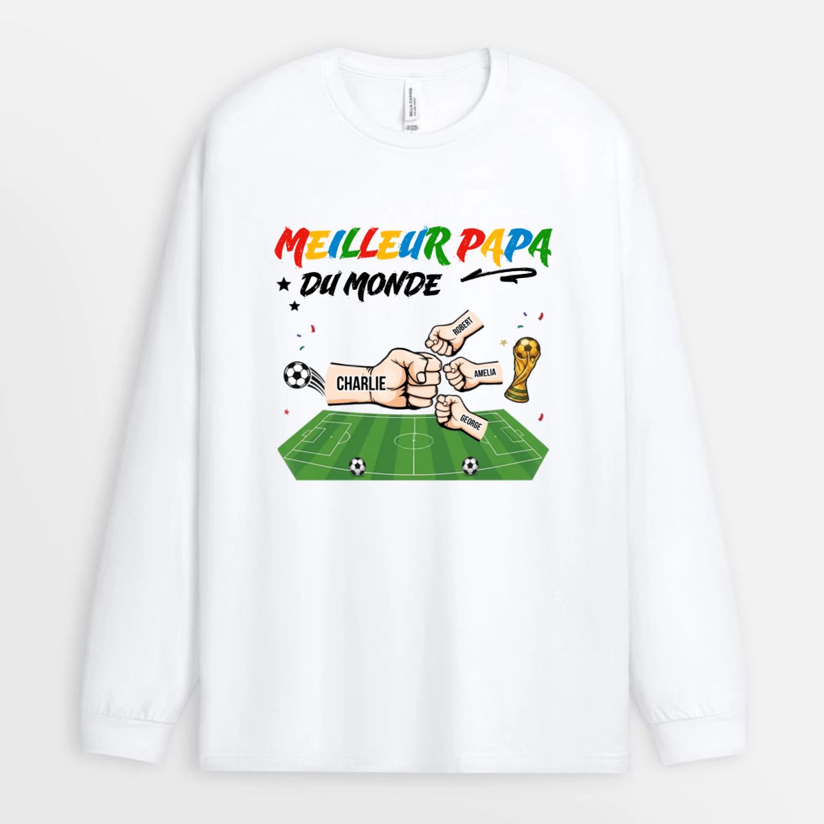 Meilleur_Papa_Du_Monde_Fan_De_Football_Avec_Prenoms_Des_Enfants_Custom_ _Cadeau_Personnalise_T Shirt_Pour_Papa_Et_Grand Pere_2