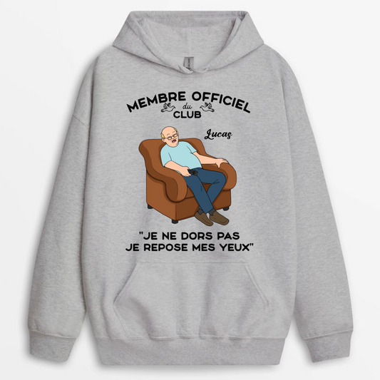 MembreDuClubJeNeDorsPas_JeReflechis CadeauFeteDesPeresHumour CadeauPersonnaliseT ShirtPourPapa_Papy_2