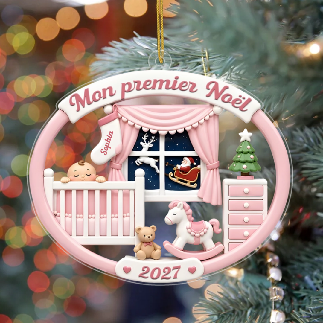 MonPremierNoelChambreDeBebe_CadeauPersonnaliseOrnementEnAcryliquePourNouveau Ne_1