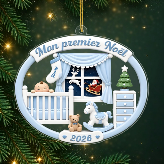MonPremierNoelChambreDeBebe_CadeauPersonnaliseOrnementEnAcryliquePourNouveau Ne_2