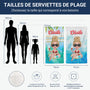 MotifFilleSurBouee CadeauD_etePersonnaliseServietteDePlagePourMeilleureAmie