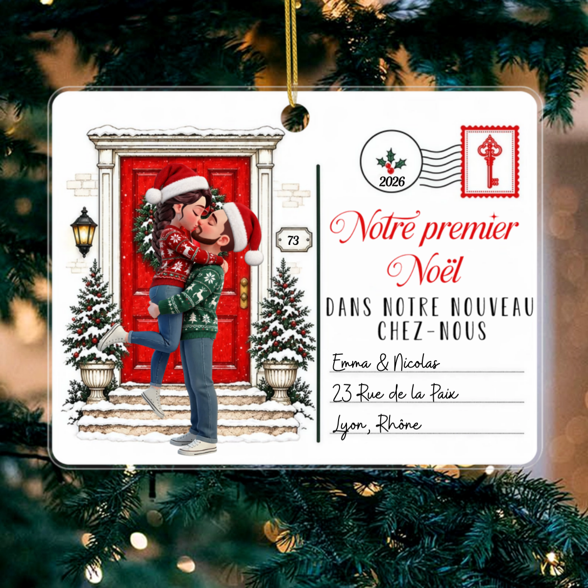 NotrePremierNoelDansNotreNouvelleMaisonPrenoms_CadeauPersonnaliseOrnementsEnAcryliquePourCouple_NouveauxProprietaires_2