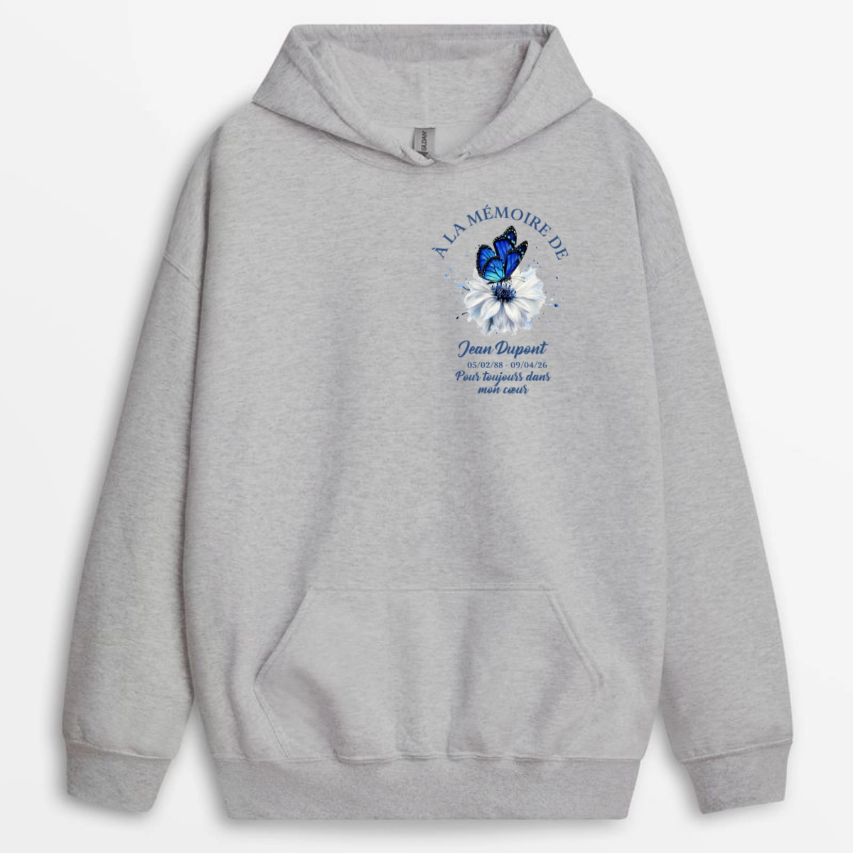 PapillonCommemoratifALaMemoireDe_CadeauPersonnaliseT ShirtPourMaman_Papa_Mamie_Papi_Famille_7