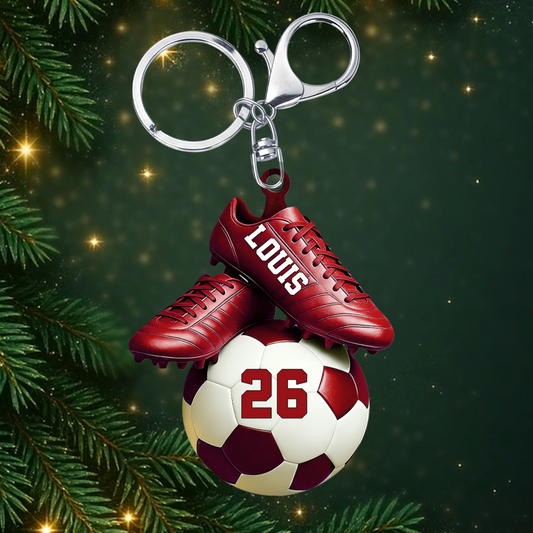 PassionneDeFootball_CadeauPersonnalise Porte ClesEnAcryliquePourLesFansDeFootball