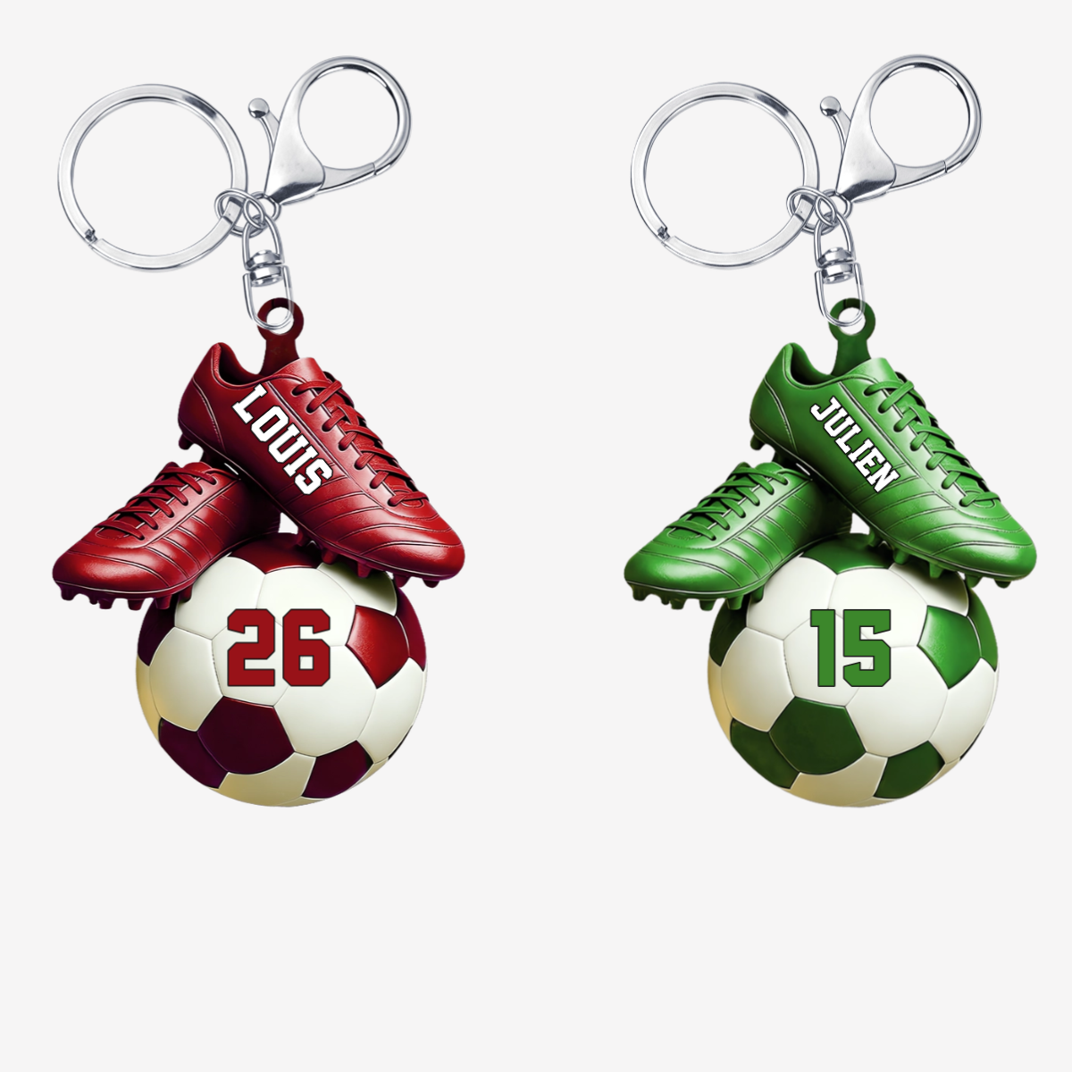 PassionneDeFootball_CadeauPersonnalise Porte ClesEnAcryliquePourLesFansDeFootball1