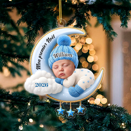 PetitAngePhotoPersonnalisable_CadeauPersonnaliseOrnementEnAcryliquePourNouveau Ne_2