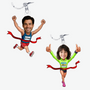 PhotoAthleteCourseAPiedPersonnalisee_CadeauPersonnalisePorte ClesEnAcryliquePourCoureurs_PassionnesDeSport_3