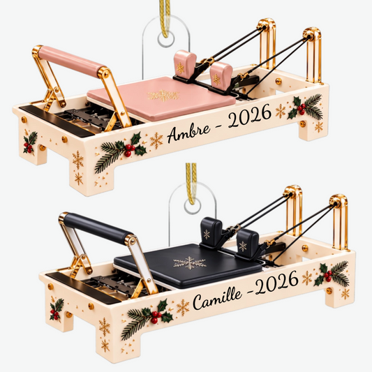 PilatesReformer CadeauPersonnalise_OrnementDeNoelEnAcryliquePourPassionnesDePilates8