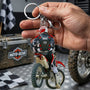 PiloteDeMotocrossAvecNom_NumeroPersonnalises_CadeauPersonnalisePorte ClesEnAcryliquePourFansDeMotocross