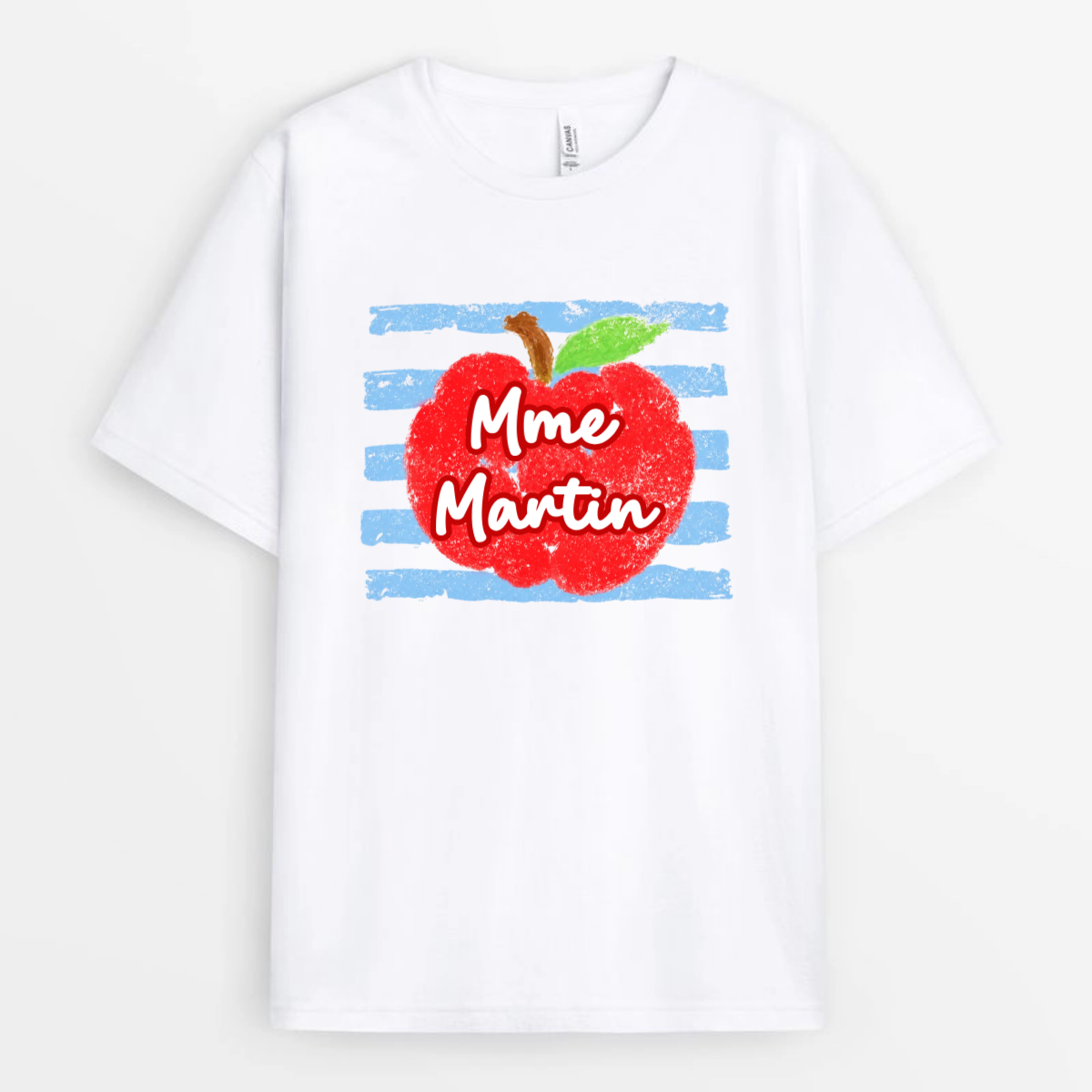Pomme_Mariniere_Pour_La_Rentree_Cadeau_Personnalise_T Shirt_Pour_Enseignant