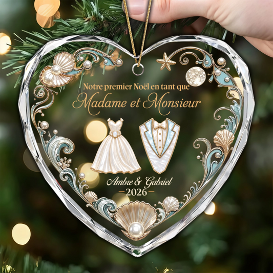 PremierNoelD_Amour CadeauPersonnalise_OrnementCoeurEnVerrePourCouples1