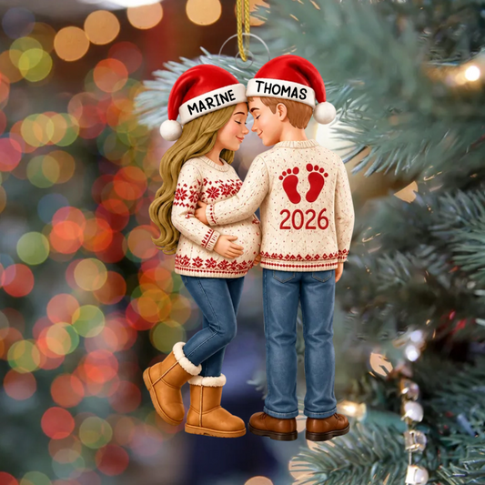 PremierNoelDeBebe CadeauPersonnalise_OrnementAcryliquePourFutursParents8