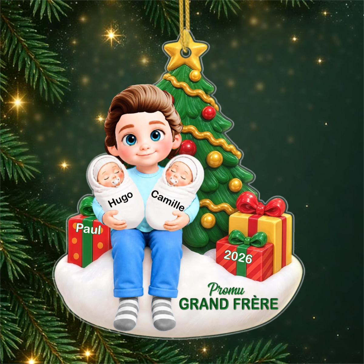 PremierNoelDeBebe CadeauPersonnalise_OrnementAcryliquePourGrandsFreresEtGrandesSoeurs4
