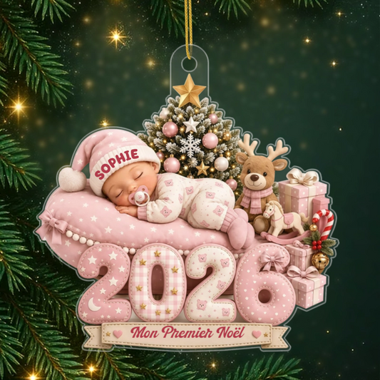 PremierNoelDeBebe2026_CadeauPersonnalise OrnementEnAcryliquePourJeunesParents2_29bf22f9 669c 44b8 973e ccf0ba5e9104