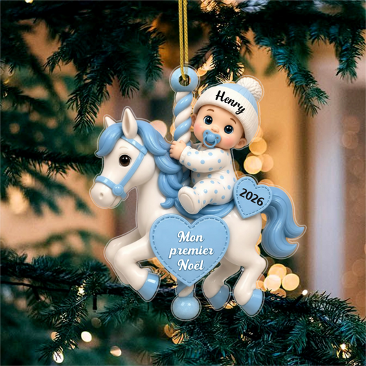 PremierNoelDeBebeDansUneMaisonCarrousel_CadeauPersonnaliseOrnementEnAcryliquePourNouveau Ne_5_59640d58 b7b6 4fcf 873f b245ab72c6a3