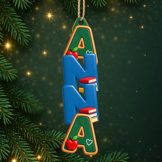 PrenomDuProfesseur_CadeauPersonnalise DecorationDeNoelEnBoisA1CouchePourProfesseurs