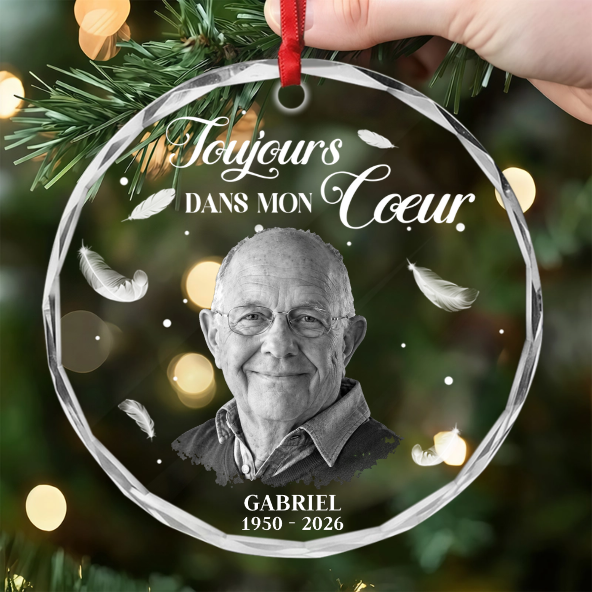 ToujoursDansNosCoeurs CadeauPersonnalise_OrnementEnVerrePourProches6