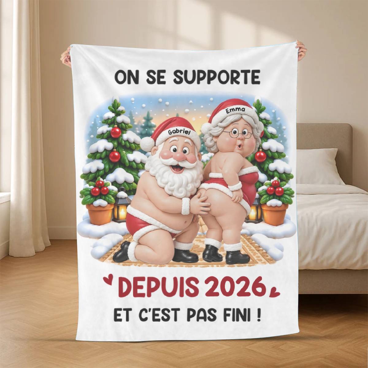 Toujours_Ensemble_ _Cadeau_Personnalis_Couverture_De_No_l_Pour_Couples1